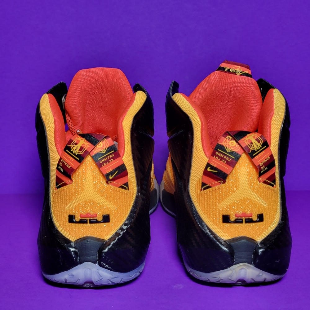 lebron 12 purple and orange